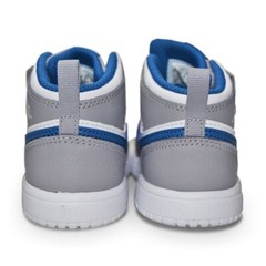 Infants Nike Jordan 1 Mid ALT (TD) – AR6352 014 – Cement Grey White True Blue