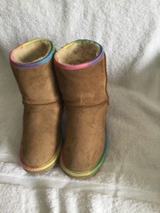 Ugg Australia Classic Short Chestnut Brown Suede Winter Boots SN 1006063KSize 4Y