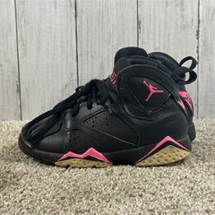 Nike Air Jordan 7 Retro GG Black Hyper Pink Kids Size 11C