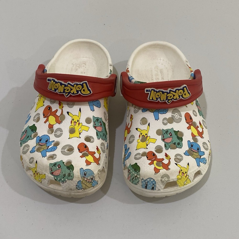 Crocs Classic Pokemon All Over Print Kids Size C9 Clog Sandals 2022 Nintendo