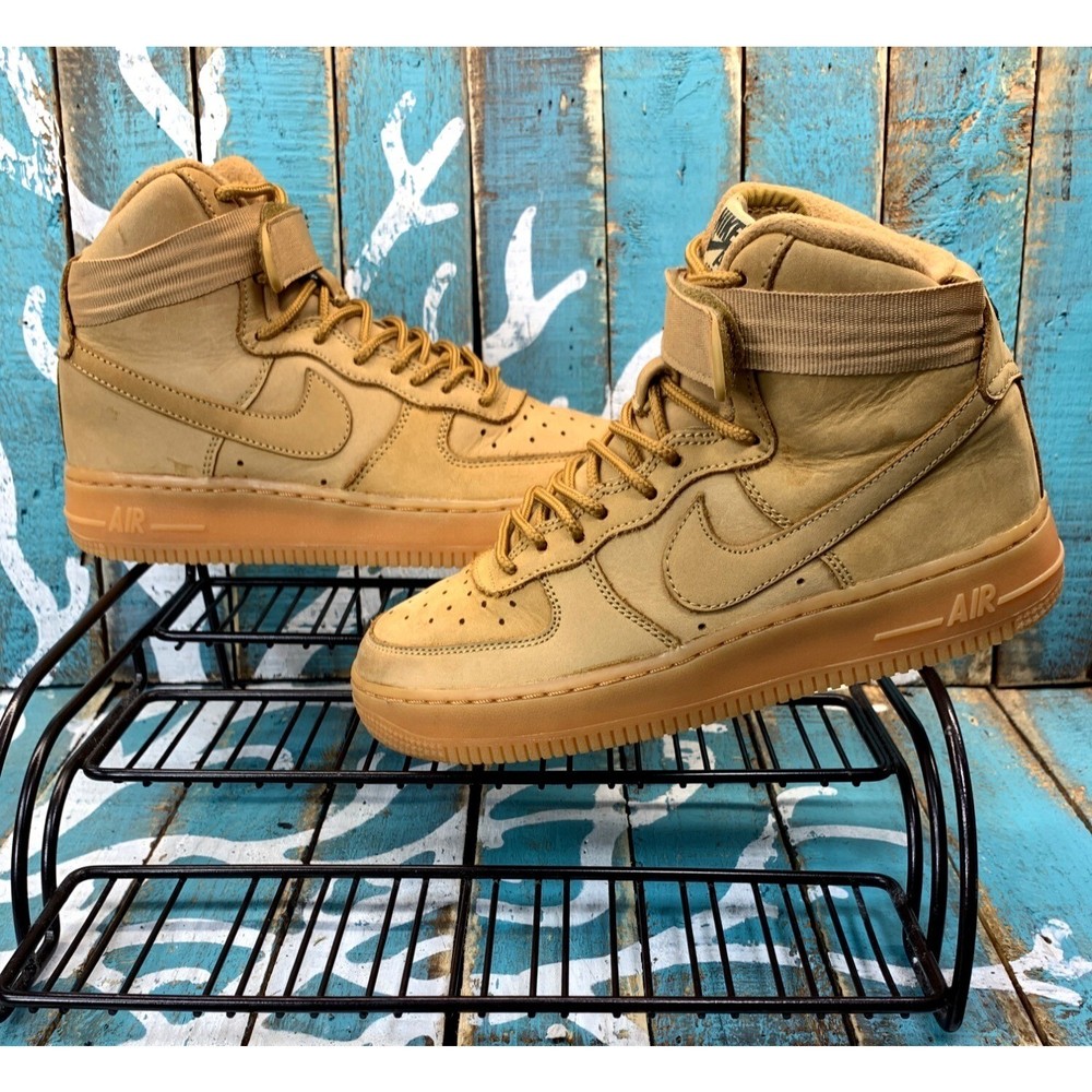 Nike Air Force 1 High GS Flax Wheat Size 4Y/W5.5 (807617-200 )
