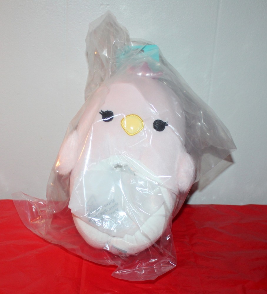 Squishmallows Plush Pink Slippers Alyssa the Swan Youth Kids Shoe Size 6-7 *NWT*