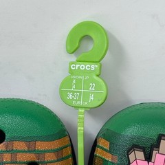 Crocs Minecraft Classic Clog K Light Up Green/Blue Pixel Kids J4 210830-90H