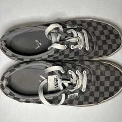 Vans Doheny Black Gray & White Checker Skate Shoes Youth Size 4 Checkerboard