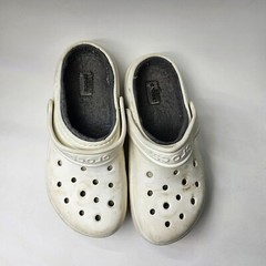 KIDS‘ CLASSIC LINED CLOG Clogs White Gray Sz. J 3 8 1⁄2″ S6a