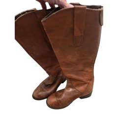Steve Madden Distressed Finish Leather Riding Boot Unisex Style Size 6M