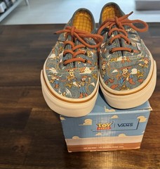 VANS Authentic x Toy Story Woody Kids Blue Canvas Lace-Up Sneaker US 4 EU 35
