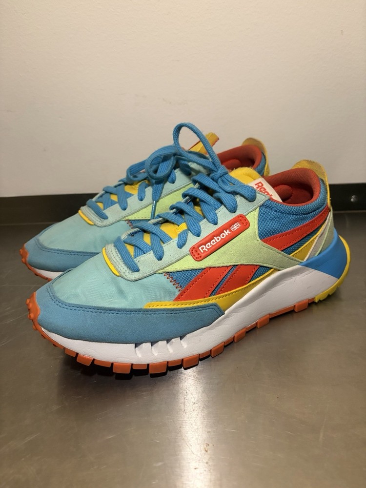 Reebok Classic Legacy Radiant Aqua Digital Glow Kids 5 US 4.5 UK F5485P5