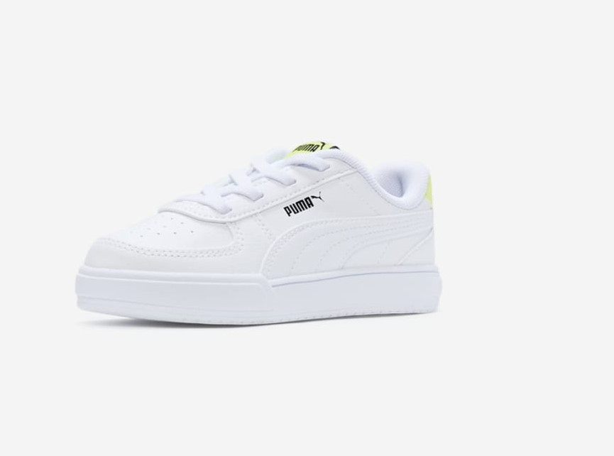 PUMA Caven AC Infant Lace Up Infant Sneakers Casual ~ White / Lemon