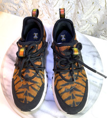 Nike React Presto Premium Tiger Print 3Y Shoes Magma Orange-White-Black CU8429