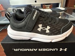 Under Armour Kids UA BPS Assert 10 AC Black/White Running Shoes (3026183-001)