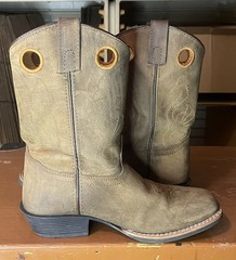 Masterson Boot Co Youth Size 4.5 Light Brown Suede Leather Western Cowboy Boots