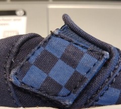 Authenic Off the Wall Vans Blue Multi-color Canvas Sneaker Shoe Toddler Size 6.5