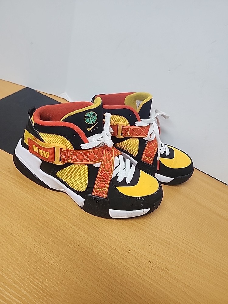 DD9281 001 NIKE AIR RAID Retro Basketball ROSWELL RAYGUNS BLACK-GOLD SZ 5Y