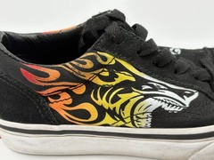 Vans Classic Old Skool Ferocious Flame Racing Sneakers Kids Size 1, Gently Used