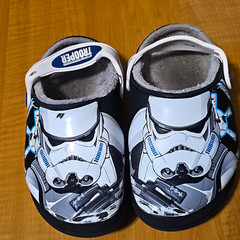 Crocs Star Wars Stormtrooper Lined Slip-On Clogs Kids US 13 Black/White/Blue