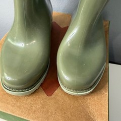 MINI MELISSA light green rain boots w/ camo liner size 11 youth Kids Rubber