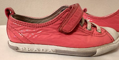 PRADA Toddler Sneakers PINK WHITE EU sz 25 | US 8.5 to 9 Well Loved Used