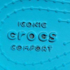 Crocs Kids Crocband Flip Flops Teal Blue Sporty Sandals size 2 2J Summer Casual