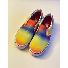 Vans Rainbow Glitter Classic Slip-on Kids Shoe size 6 Skate Shoes