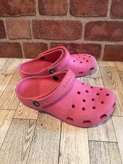 Crocs Junior 4 Pink Mules Slip-on Lightweight Comfort Shoes