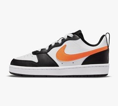 Nike Court Borough 2 Low White Black Orange – BQ5448-115
