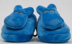 Just Born Peeps Child Kids Blue Bunny Rabbit Soft Slippers Size Small NWT