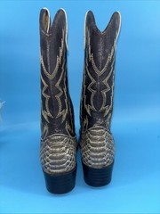 Laredo’s Brown/Blue Leather Cowboy Boots youth size 9