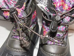 Dream Pairs KMONTE-1 Black Pink Waterproof Winter Snow Boots Youth Girls Size 3
