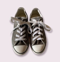 Converse Shoes Youth 11 1/2 Chuck Taylor All Star Low Sneakers Gray Canvas