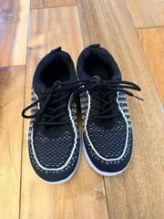 Kids Black Athletic Running Walking Shoes Youth Size 11