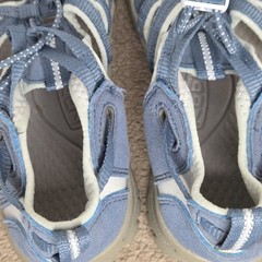 KEEN Whisper Blue Closed Toe Hiking Sandals Drawstring Closure YOUTH Size 3