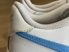 Nike Air Force 1 Low White Blue Swoosh GS Youth Boys 5.5Y Sneakers 314192-117