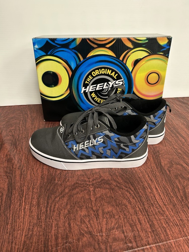 Heelys Pro 20 Prints HES10332H Kids US 6 Charcoal Blue Skate Shoes NIB