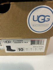 UGG K LYNDEN SIZE K 10 Black 100566K Unisex