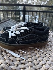 Vans Old Skool Canvas Low Skate Black 500714 Sneaker Youth US Size 4