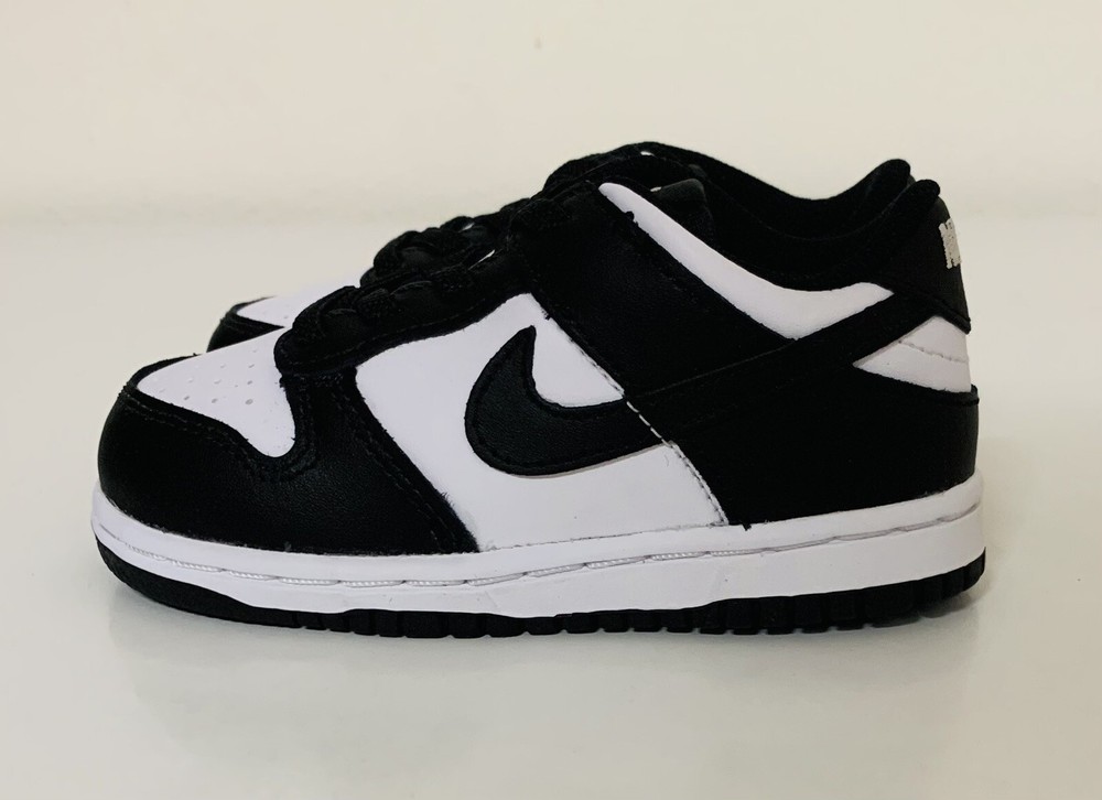 Nike Dunk Low Retro TD Panda Sz 7C White Black Toddler Sneakers CW1589-100 NEW!!