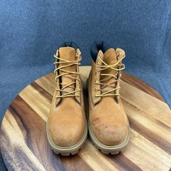 Timberland Junior 6-Inch Premium Waterproof Boots Wheat Nubuck 12909 Size 4.5 M