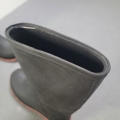 Kids Unisex Rubber Rain/Mud Boots Chain Link Sole Black Size 3 Canada Fishing