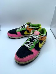 Nike Dunk Low Unisex Kid 2.5 Sneaker Anthracite Multicolor Leather Lace Up Shoes