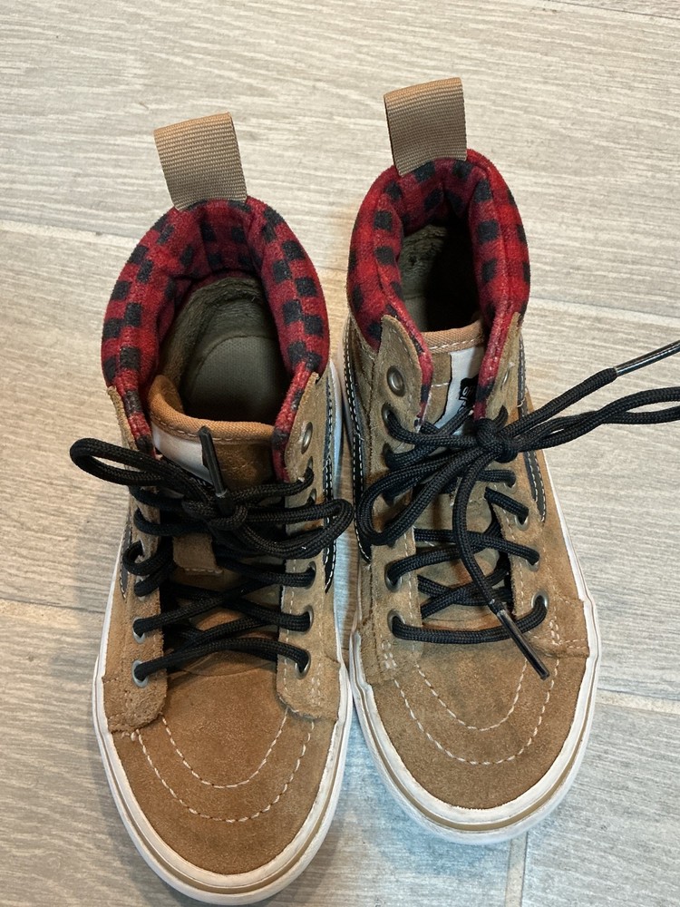 Vans Old Skool Mid Outdoor Flannel Lined Skateboard Shoes Brown 12.5 C