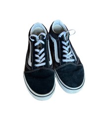 Vans Old Skool Sneakers, Kids Size 3, Black and White, Laced up