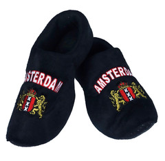 Youth Plush Clog Shoe Slipper Amsterdam Black EUR 31-35, UK 13-3, USA 1-4