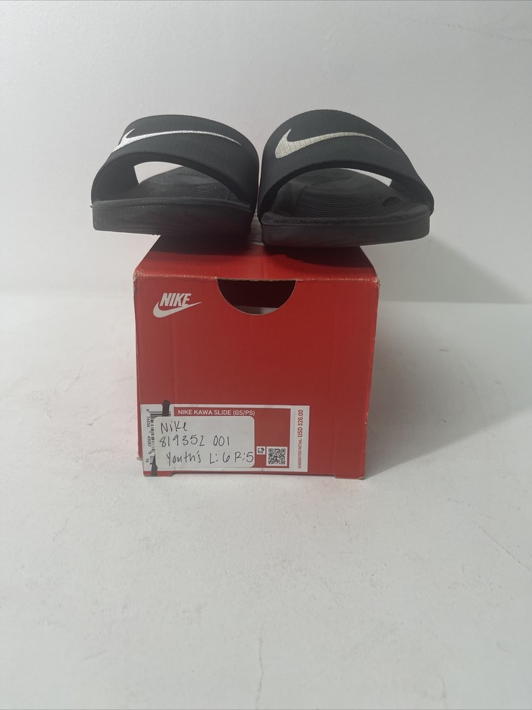 Nike Kawa Slide ‚Black/White‘ Youth’s L:6 R:5 -819352 001