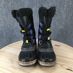 Sorel Joan Arctic Waterproof Winter Boots Youth 6 Mid Faux Fur Black NY1858-012