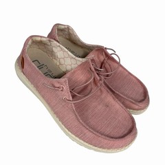 Hey Dude Youth Wendy Canvas Linen Cotton Candy Casual Slip On Sneakers Size 5Y