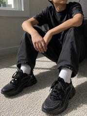 Nike Kids Youth Air Huarache Run SE (GS) Running Sneakers Shoes Black Size 6