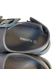 Inminpin Size 6 Toddler Navy Blue Adjustable Strap Kids Sandals Buckle Design