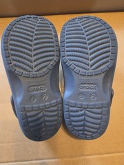 Crocs Navy Lined Clog J2 Dual Comfort Faux Fur Unisex Kids Shoes