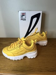 Fila Disruptor II Premium Repeat Yellow Size 5.5 with Original Box